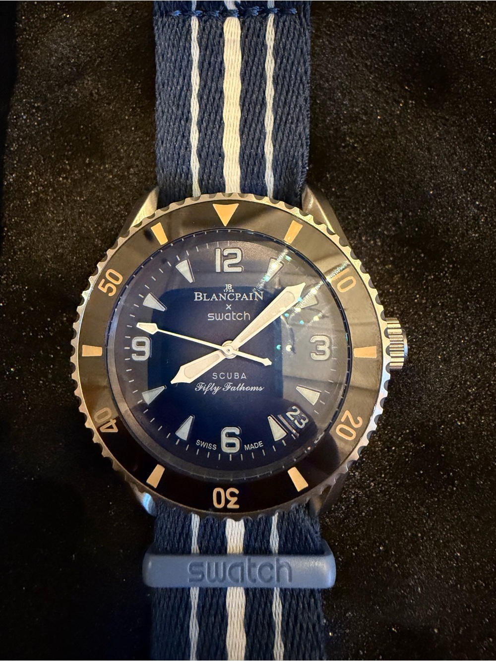 Swatch x Blancpain Fifty Fathoms Modified Metal Case Diver Watch